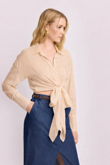 Kocca Dámská bavlněná košile na zavázání