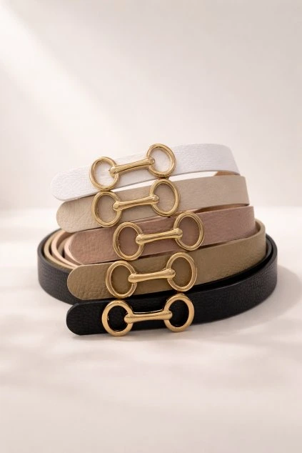 Dámský kožený elegantní pásek