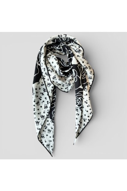 plain silk blend scarf