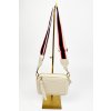 Dámská béžová crossbody kabelka se zlatými detaily