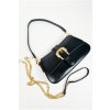 Dámská černá kabelka se zlatou sponou