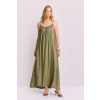 Kocca Dámské letní viskózové šaty khaki