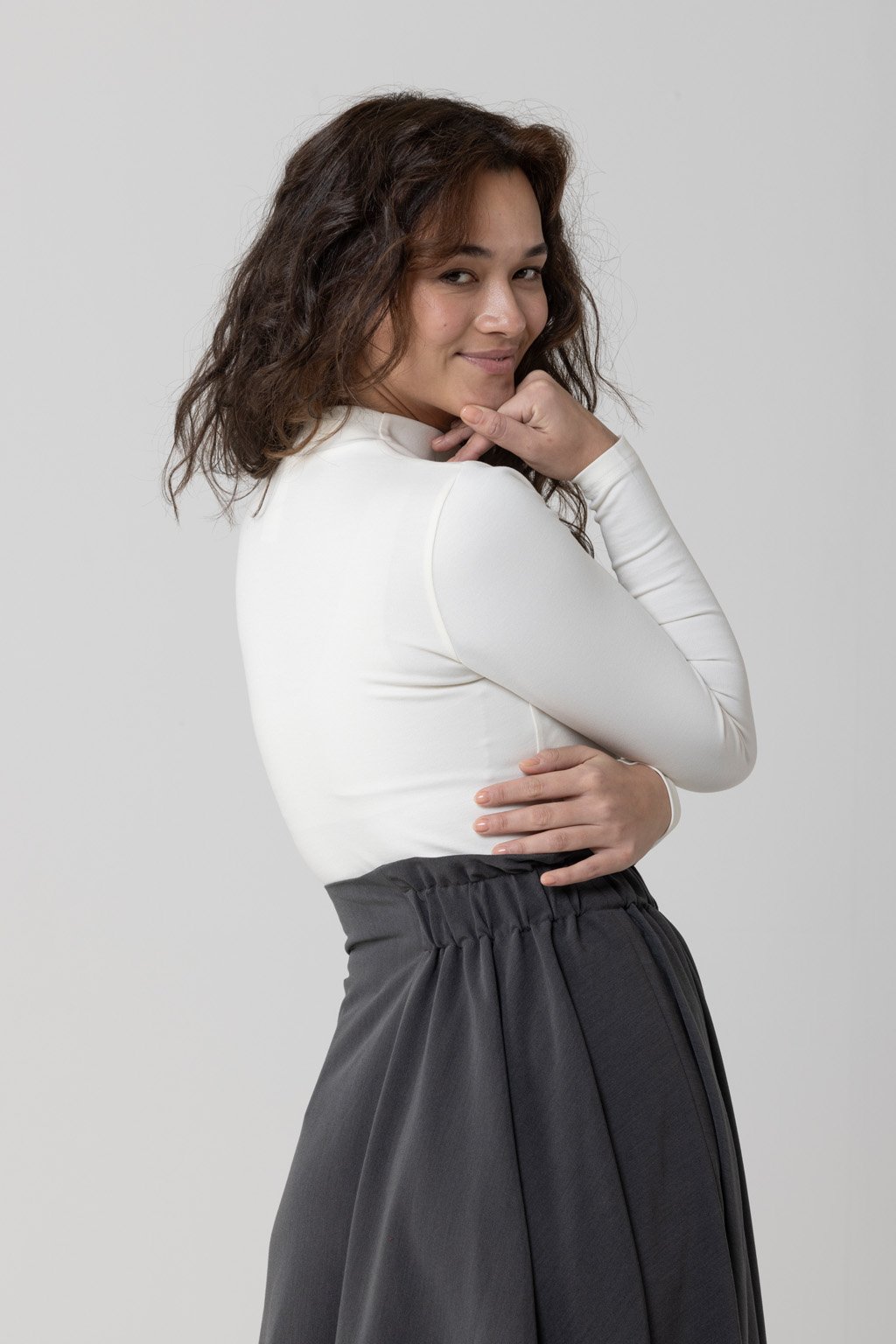 oneday julie top se stojackem kremovy 3