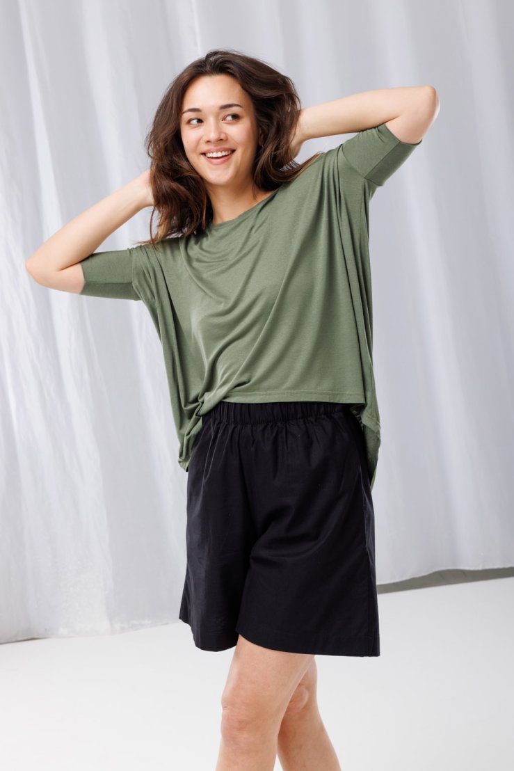 oneday wanda oversized tricko olivove 2