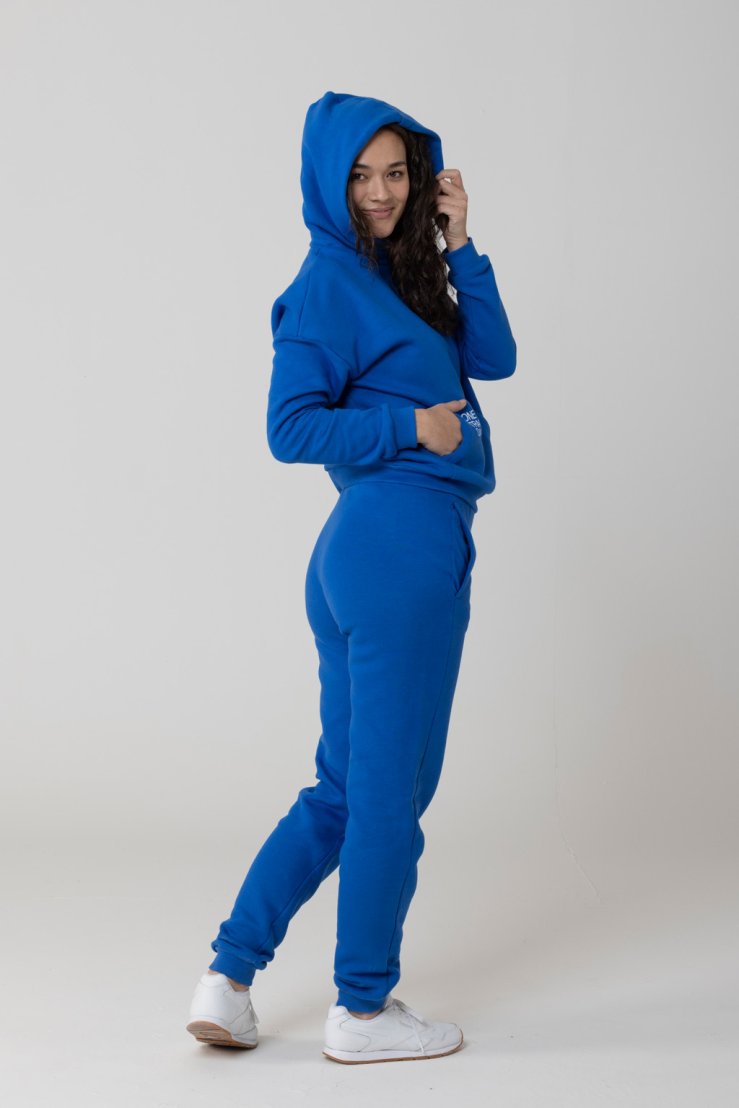 oneday niki kratka mikina s kapuci modra set teplakovka 15