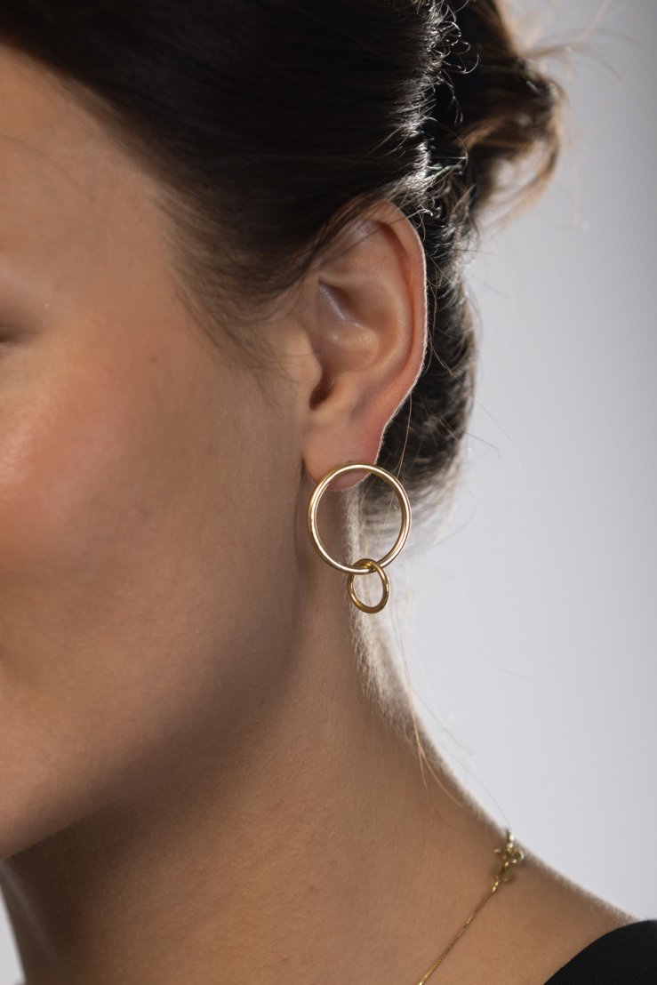the mama kin ASYMMETRIC nausnice pozlacene oneday 4