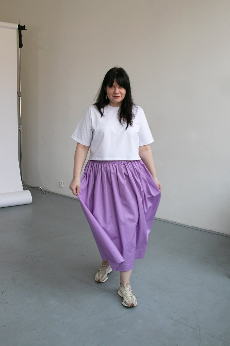 LOLA bavlněná sukně - Lila