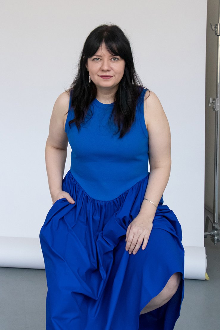 MARTA dlouhé šaty - Modré