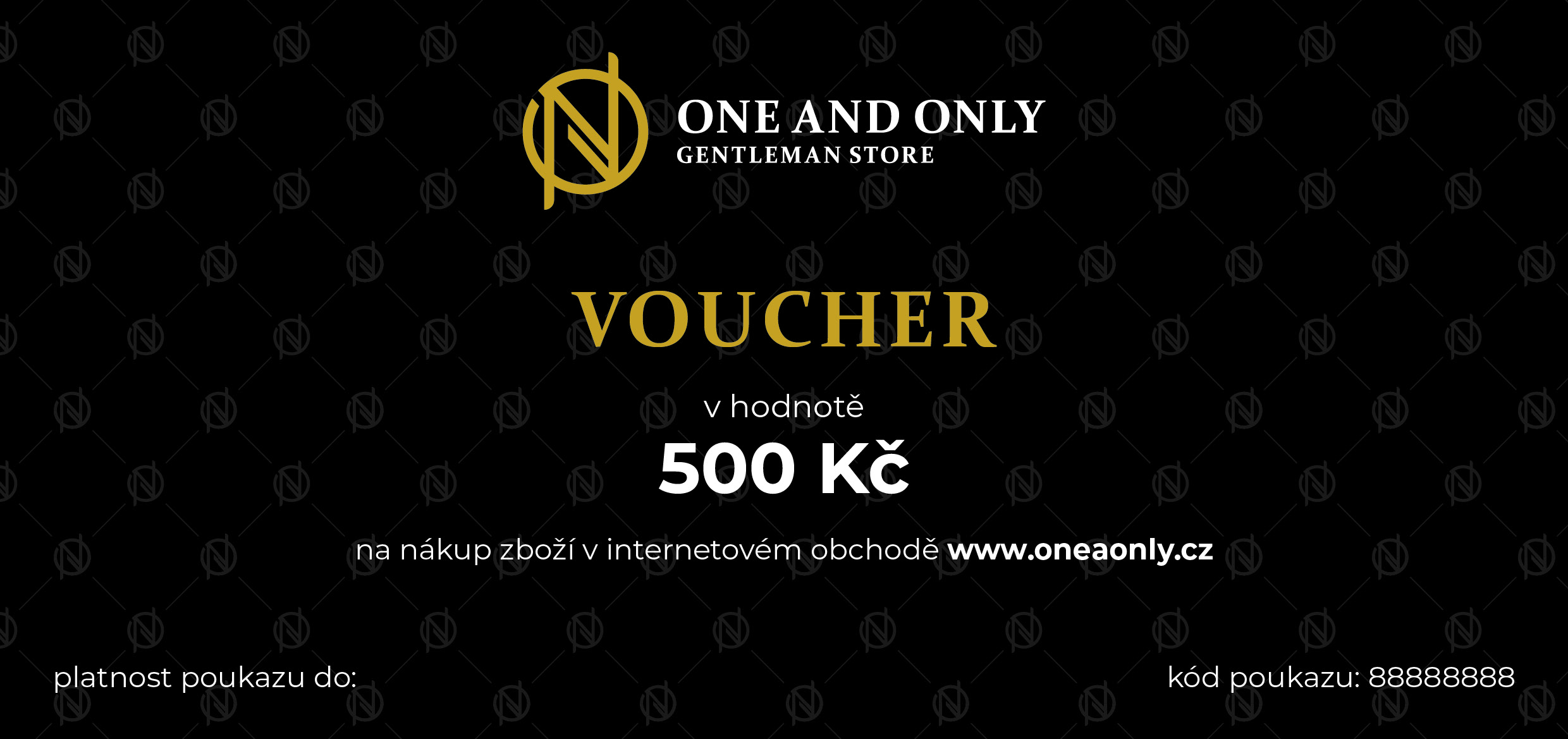 One & Only voucher Dárkový poukaz na nákup v hodnotě 500 Kč