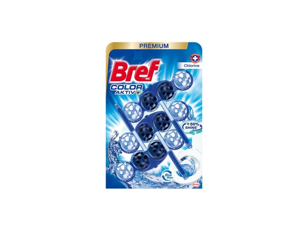 Bref Color Aktiv Chlorine tuhý WC blok 3 x 50 g