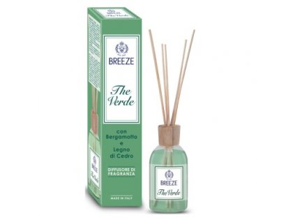 breeze the verde diffusore di fragranza con bastoncini bergamotto e legno di cedro ml 100