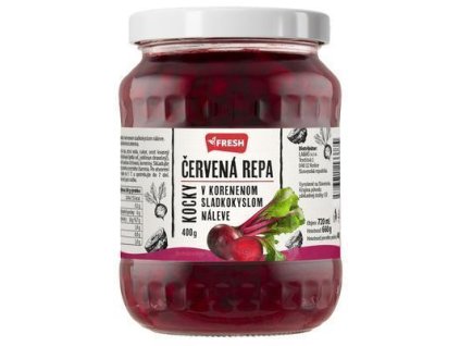 Fresh Cvikla Červená Repa Kocky 720ml/660g PP 400g