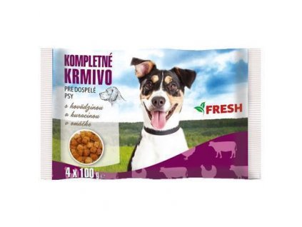 Fresh Kapsička Pes Hovädzie+Kura 4x100 g