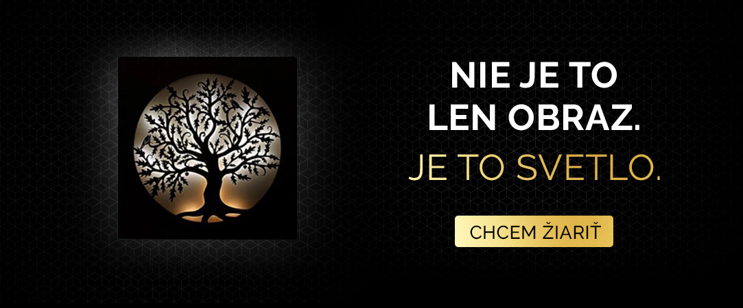 Svietiaci obraz s LED podsvietením – žiari v tme