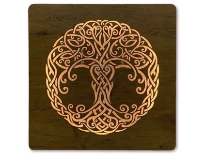 led ezotericky obraz keltsky strom zivota 62x62cm