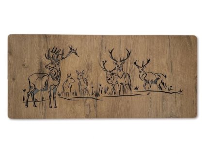 dreveny obraz s led podsvietenim jelene 90x42cm 2