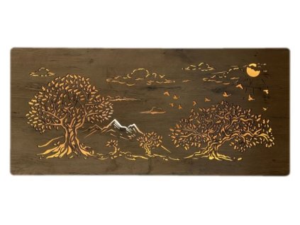 led obraz styri duby na stenu 130x60cm