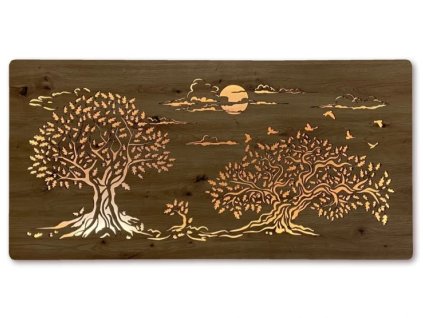 led obraz tri duby na stenu 120x60cm