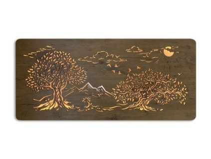 led obraz tri duby na stenu 90x40cm