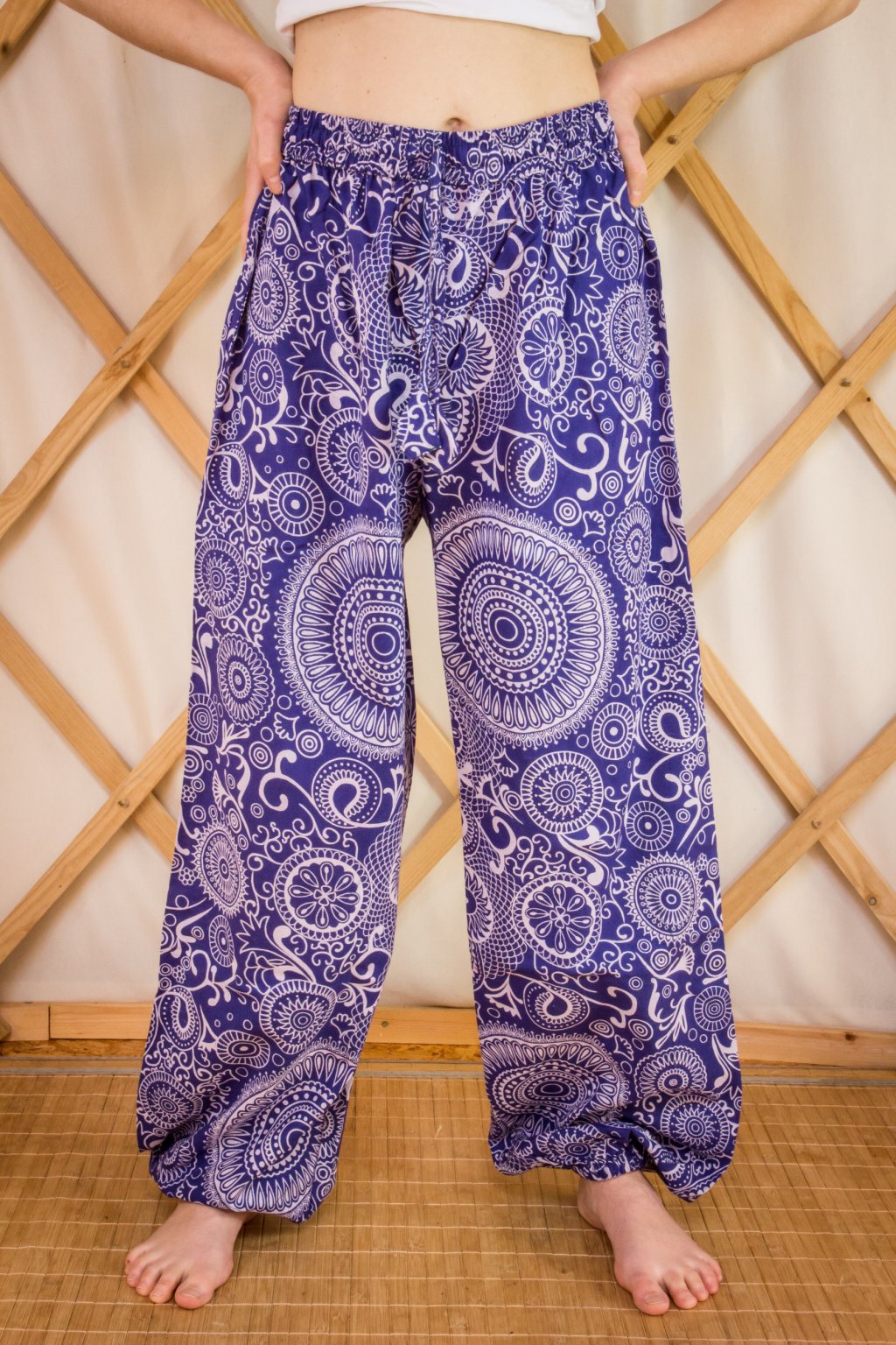 Kalhoty Mandala - fialová