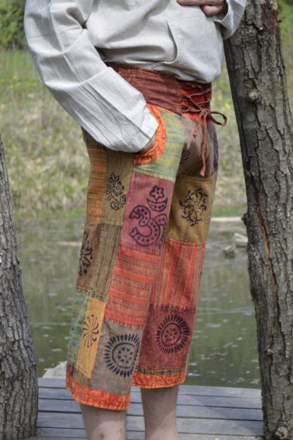 Kalhoty 3/4 Patch - oranžové