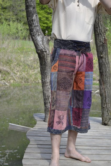 Kalhoty 3/4 Patch - do šeda