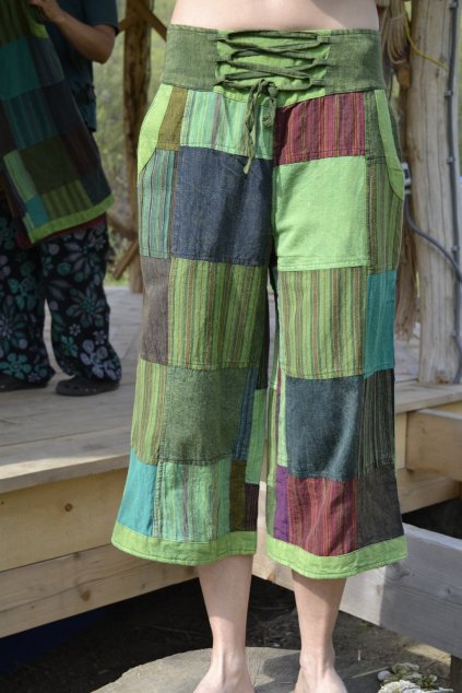 Kalhoty 3/4 Patch - zelené
