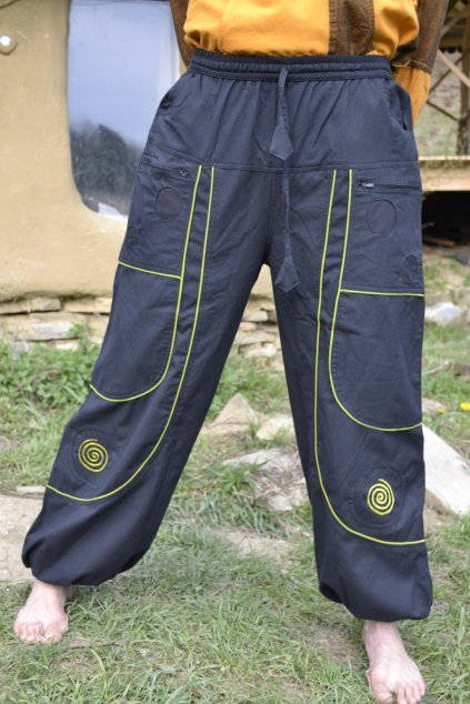 Freaks pants - black and lime