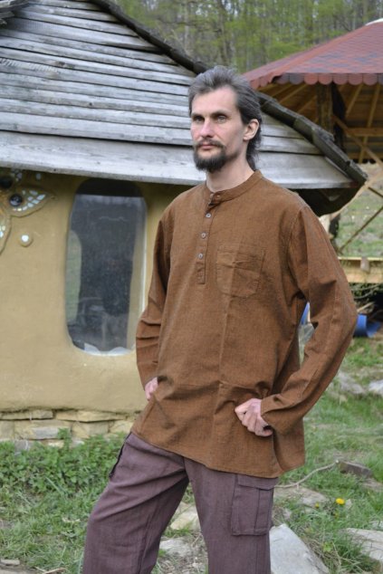 Košile Plain - mustard