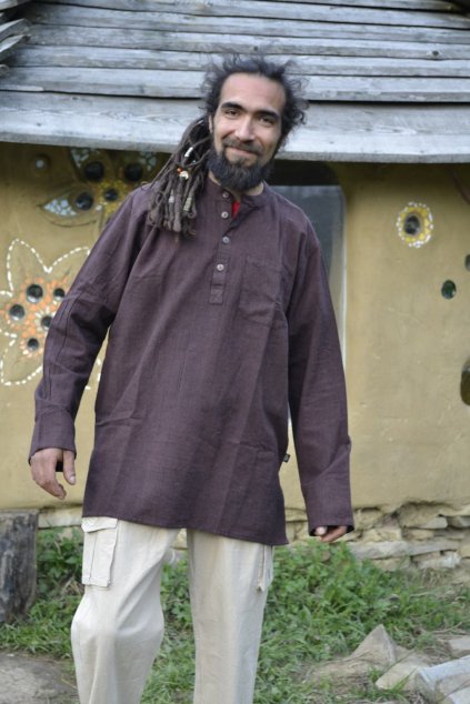 Košile Plain - hnědá