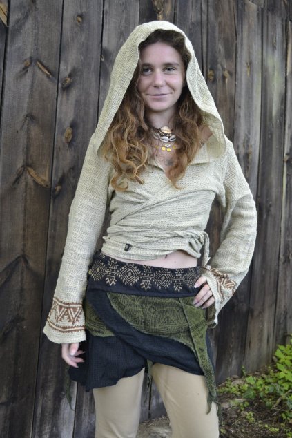 Sukně Juta Short - černá se zelenou