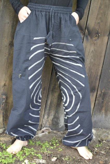 Kalhoty Zebra - černá