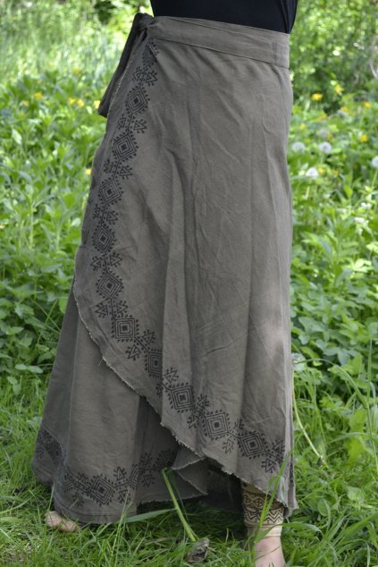 Zavinovací Sukně Jolina - khaki