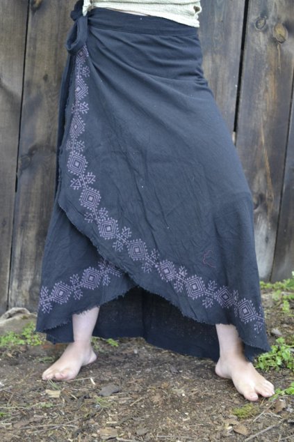 Zavinovací Sukně Jolina - černá