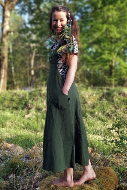 Long Plain dress - green