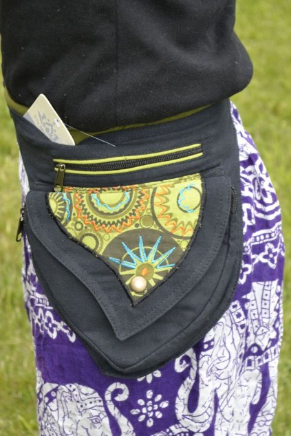 Ledvinka Leaf  - černá se zelenou