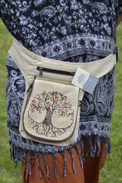 Ledvinka Strom Srdce - hemp s hnědou