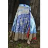 Zavinovací Sukně Silk Devi - modrostříbrná