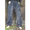 Kalhoty Zebra - černé se šedou
