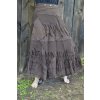 Dlouhá zavinovací sukně Gipsy - hnědá