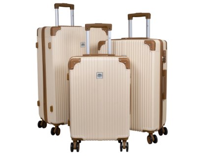 Cream set of suitcases 3 pcs
