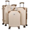 Cream set of suitcases 3 pcs