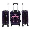 Set of 3 travel suitcases (flamingo)