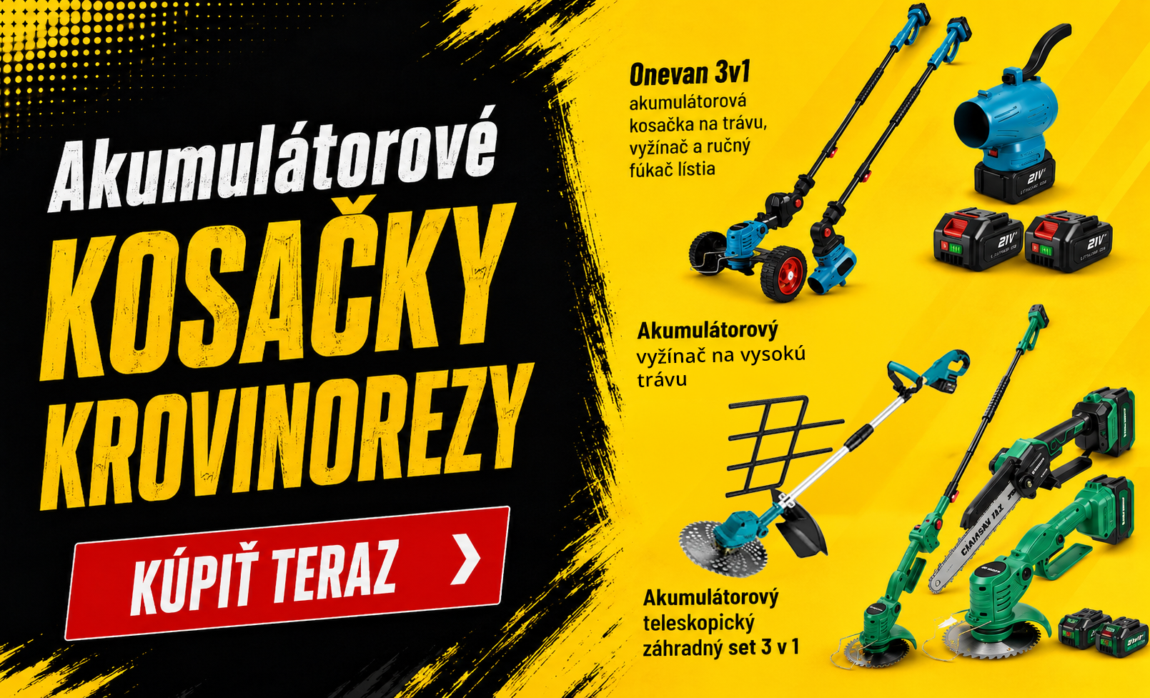 Krovinorezy a kosačky