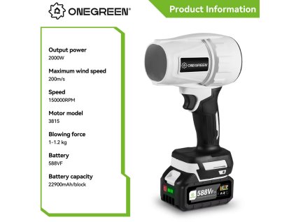 Screenshot 2025 04 21 at 09 31 44 ONEGREEN 2000 W bürstenloser elektrischer Turbogebläse Strahlventilator 200 m s Handluftgebläse heftiges Blaswerkzeug für 21 V 18 V Batterie AliExpress 202216001