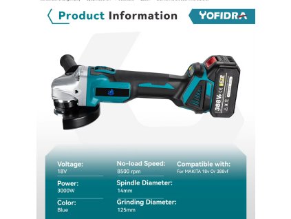 Screenshot 2024 11 14 at 19 12 53 YOFIDRA 3000 W 125 mm bürstenloser elektrischer Winkelschleifer 4 Gänge für Makita 18 V Batterie Metall Holz Schleifen Polieren Schneidwerkzeug AliExpress 1420