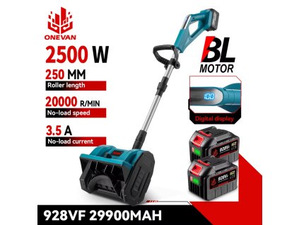 Screenshot 2025 01 10 at 21 26 24 ONEVAN 2500 W 250 mm bürstenloser elektrischer Schneepflug Akku Schneekehrmaschine Schneeschaufel Clean Street Courtyard für Makita 18 V Akku AliExpress