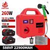 Elektrické čerpadlo na vodu, polievač OneVan 260W zavlažovač,prenosné vodné čerpadlo vhodný pre batériu MAKITA 18V.Dosah až 150metrov + vodný vak 10 litrov zadarmo