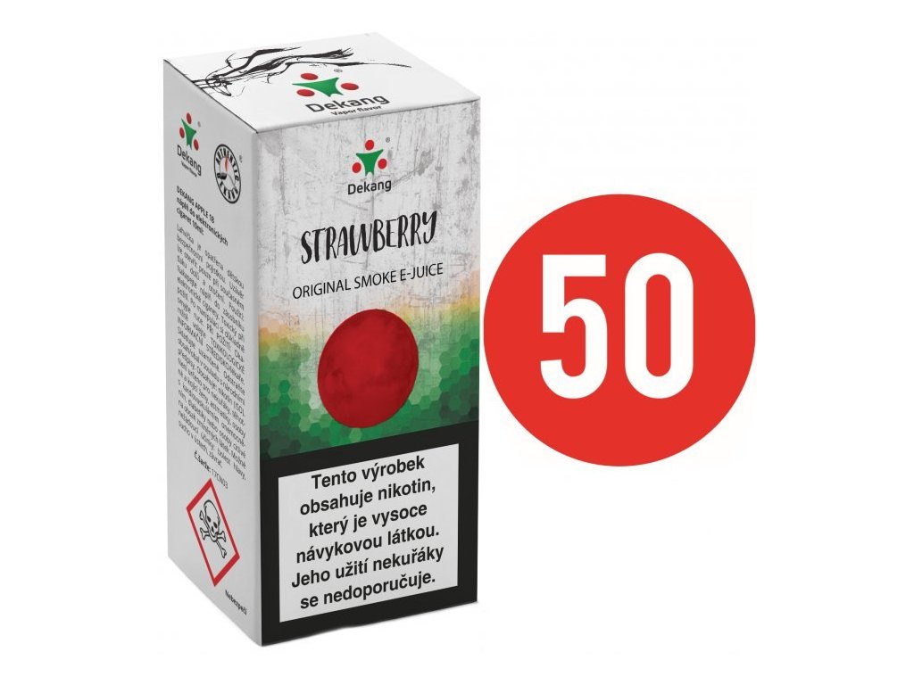 liquid dekang fifty strawberry 10ml 6mg jahoda