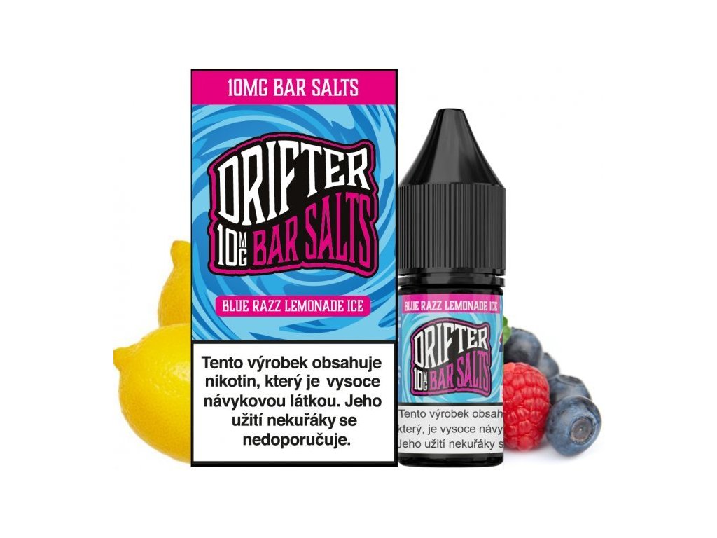 liquid drifter bar salts blue razz lemonade ice 10ml 10mg